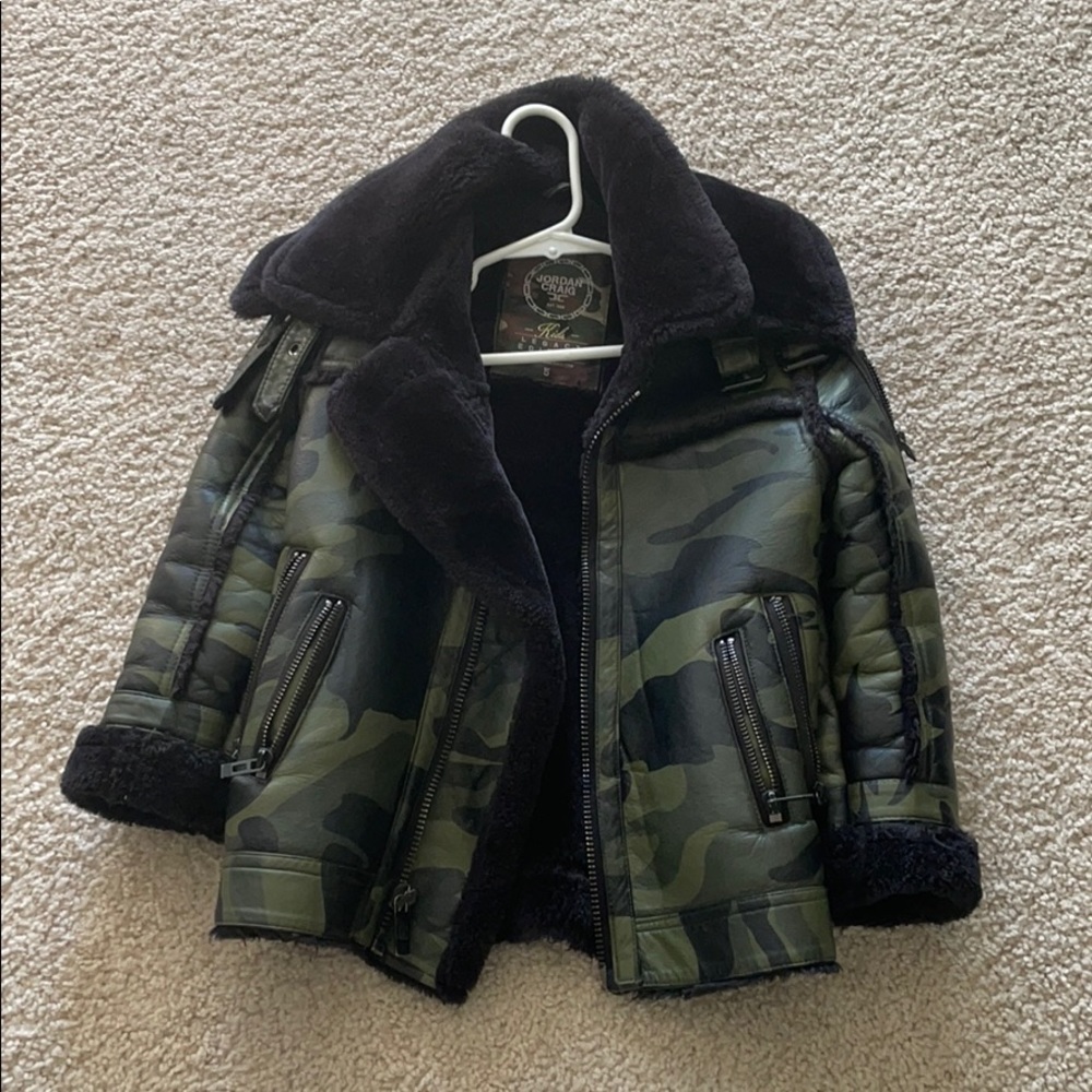 Army faux sherling warm coat